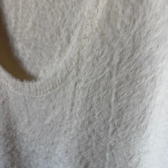 NWT Maeve Scoop Neck Eyelash Sweater Tee White size XL - Picture 6 of 9